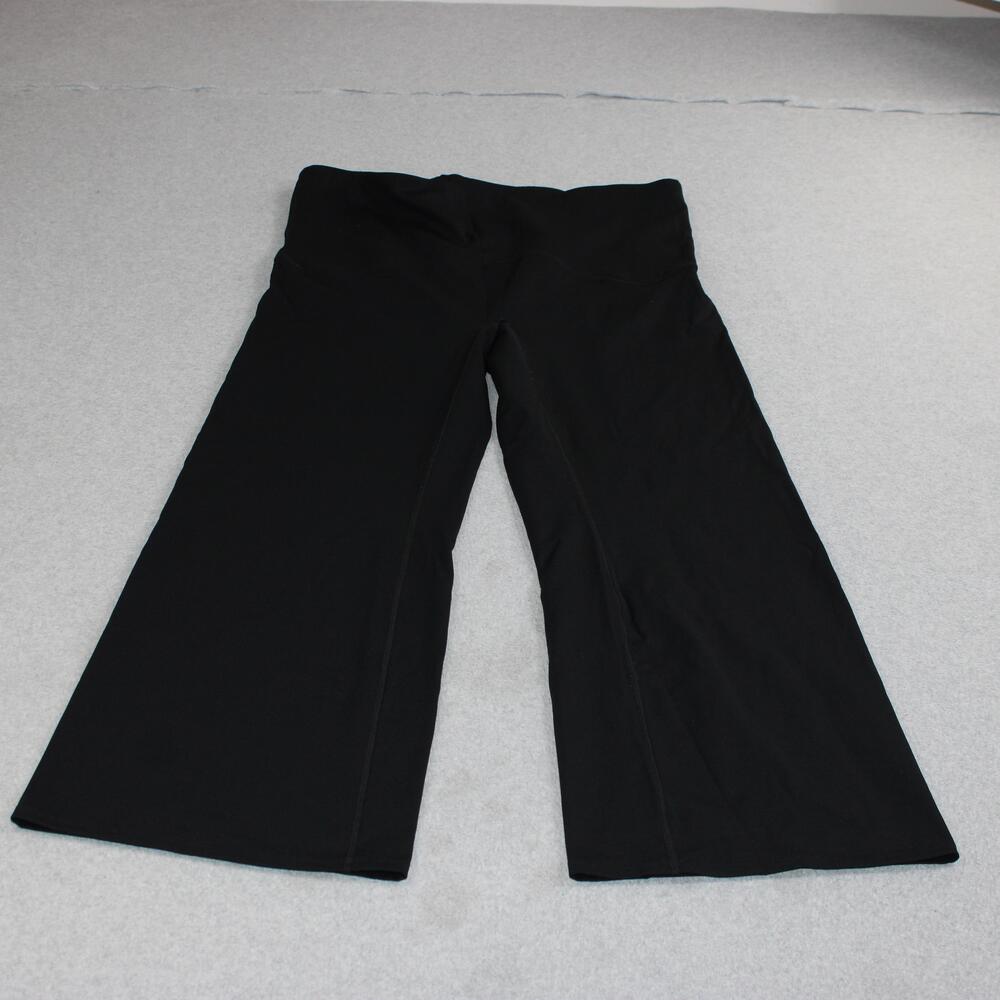 Spanx Pant Women 3X Petite Black Wide Leg Pull On High Rise Booty Boost Stretch